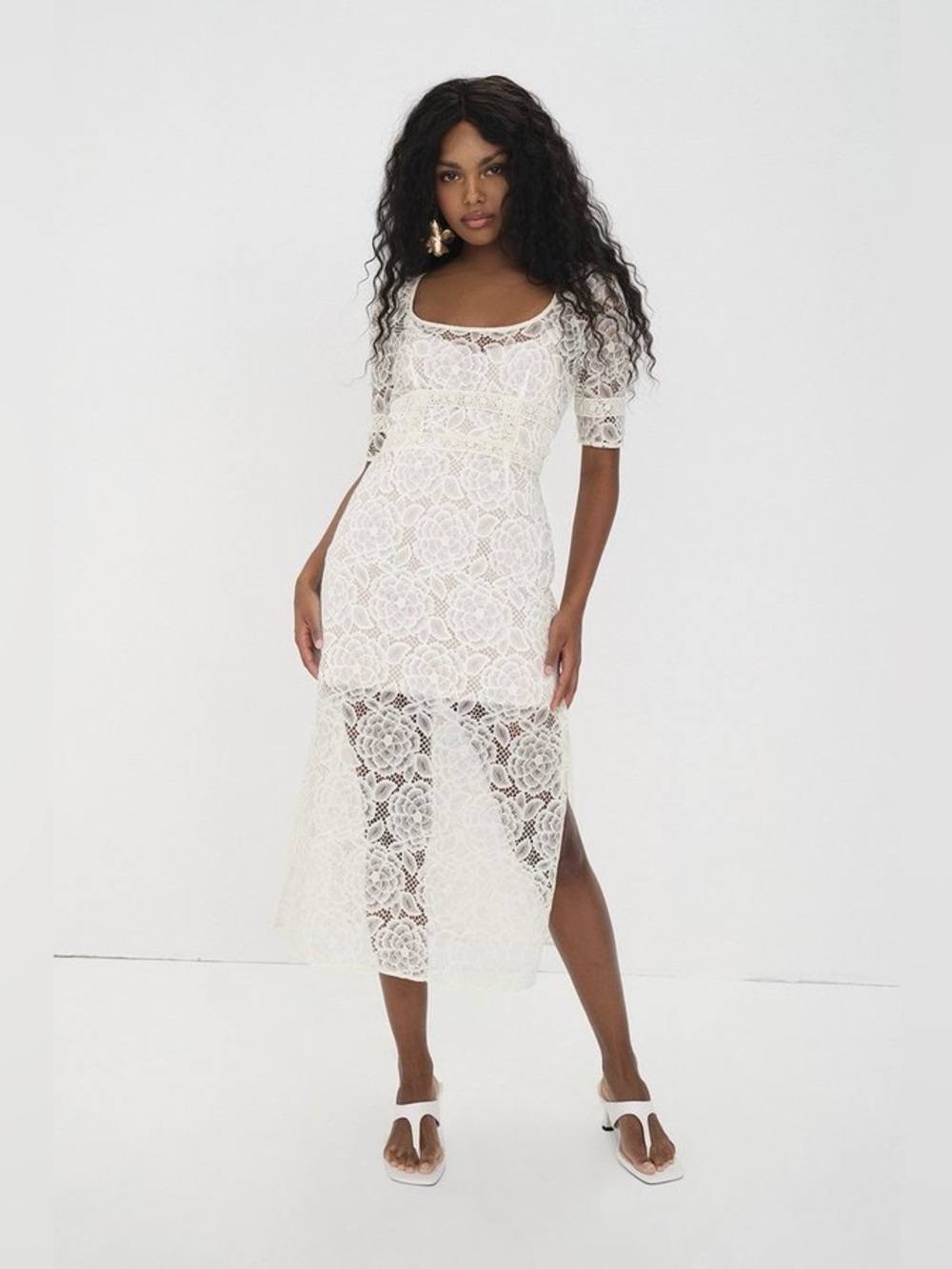 For Love & Lemons Marilyn Midi Dress Sz S NWT